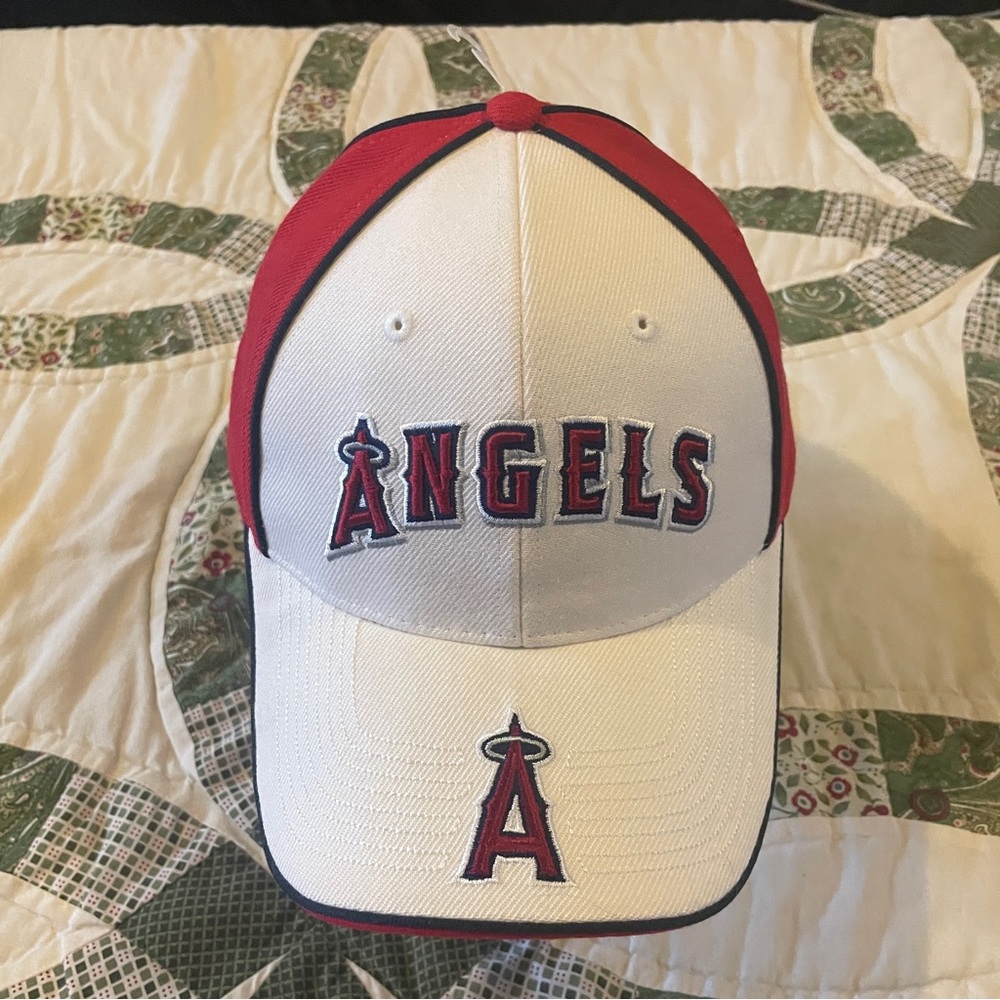 VTG Anaheim Angels Drew Pearson Red & White Baseball Cap